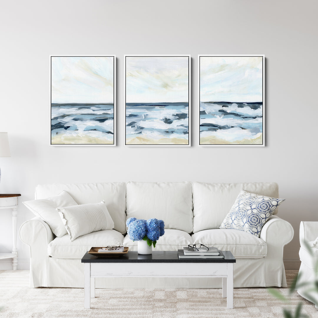 Blue Seascape Horizon - Set of 3 - Jetty Home