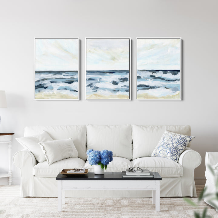Blue Seascape Horizon - Set of 3 - Jetty Home