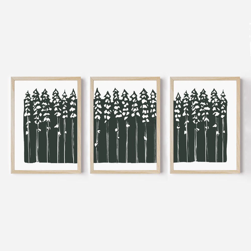 Beneath the Pines Triptych - Set of 3 - Jetty Home