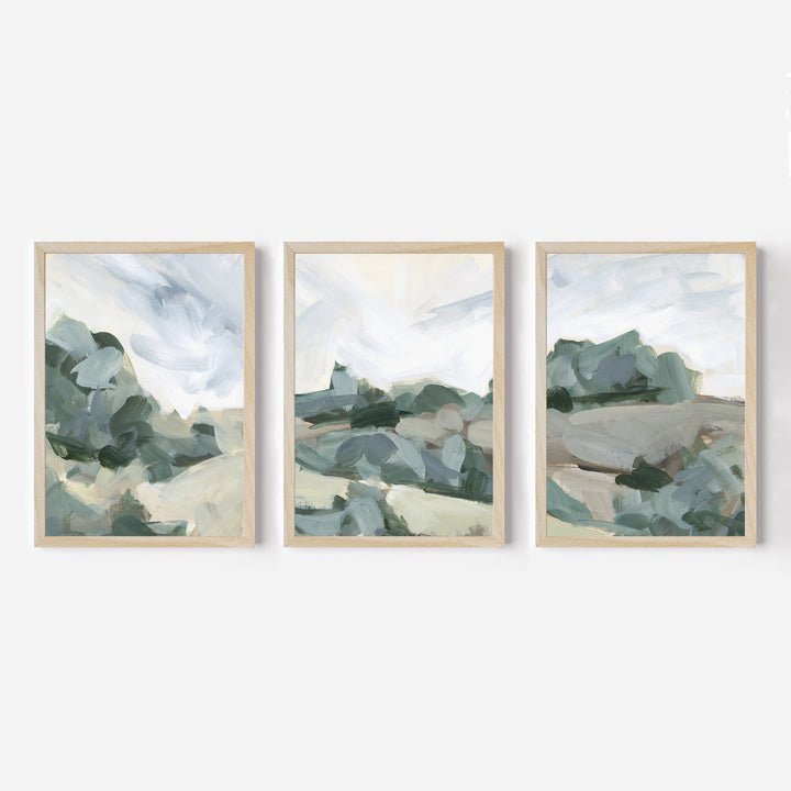 Muted Landscape Painting - Set of 3 - Jetty Home