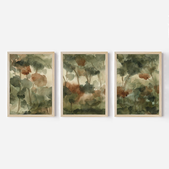 Forested Reverie Triptych - Set of 3 - Jetty Home