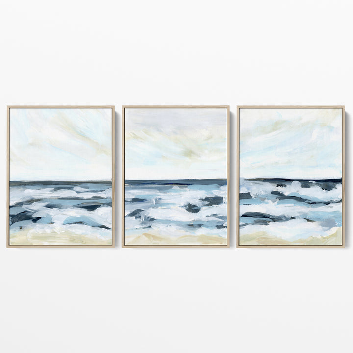Blue Seascape Horizon - Set of 3 - Jetty Home