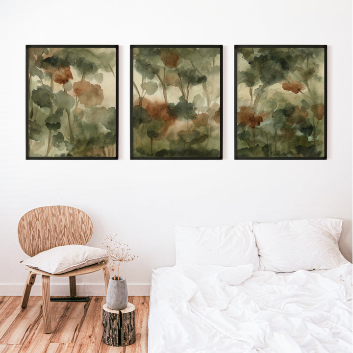 Forested Reverie Triptych - Set of 3 - Jetty Home