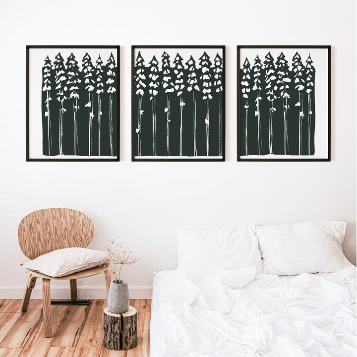Beneath the Pines Triptych - Set of 3 - Jetty Home
