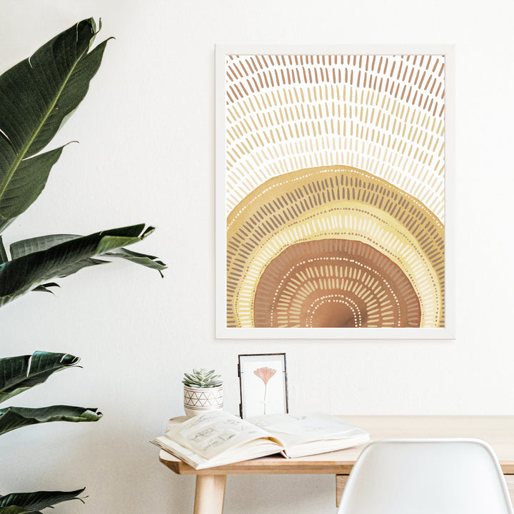Modern Mid Century Sunrise  - Art Print or Canvas - Jetty Home