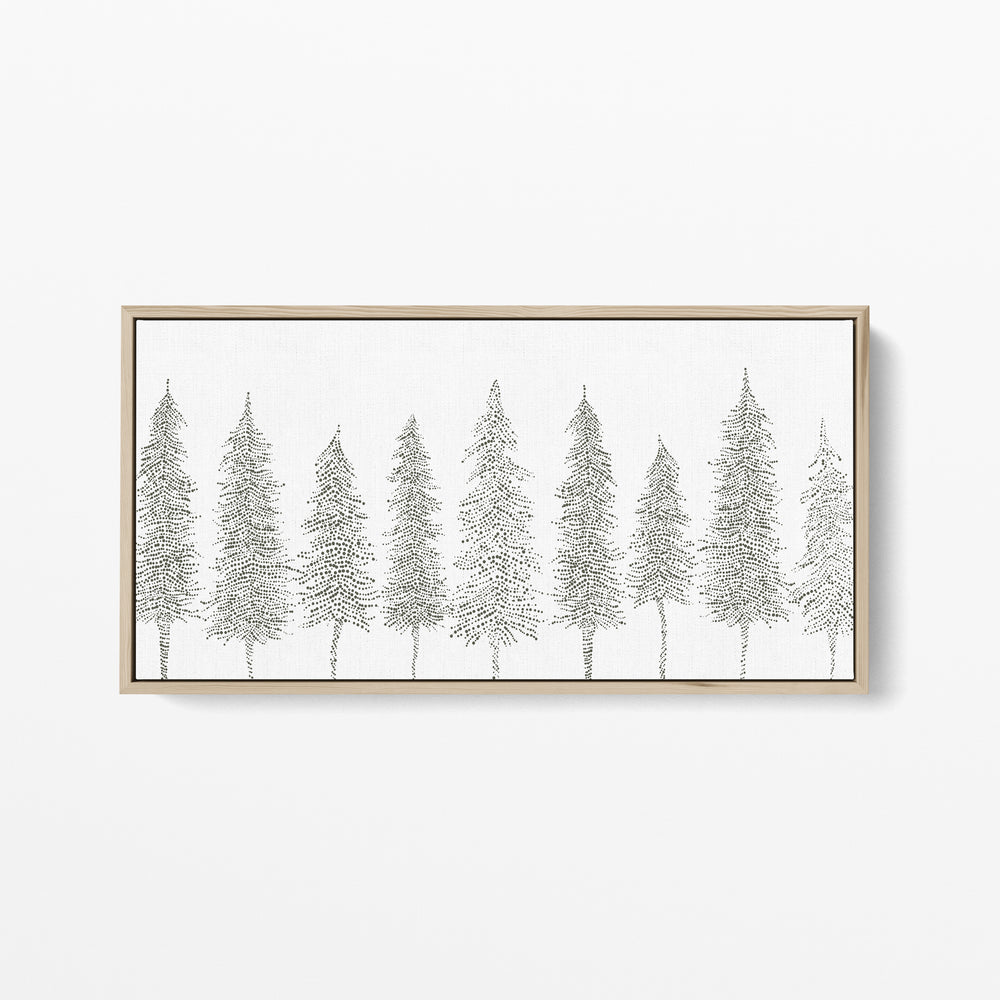 Minimalist Pine Tree Line Panoramic - Art Print or Canvas - Jetty Home