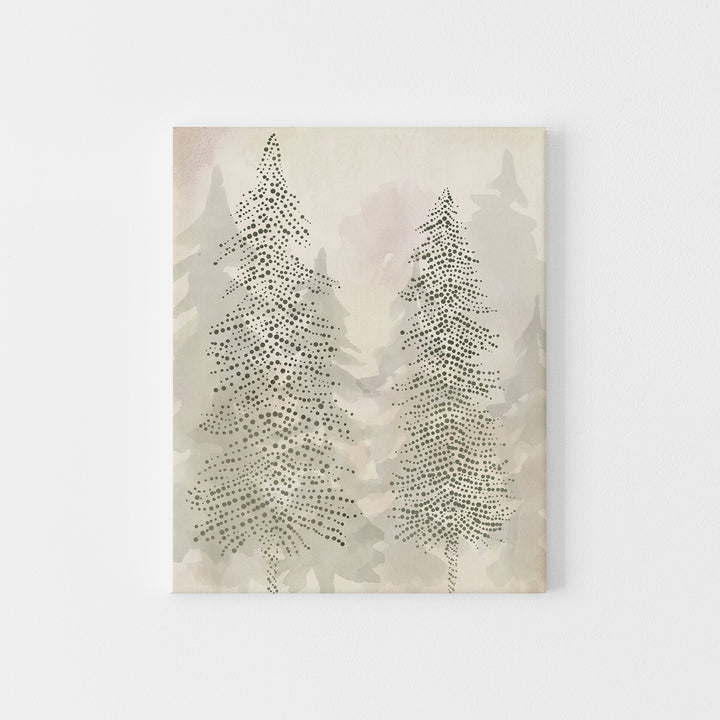 Misty Evergreen Pine Trees  - Art Print or Canvas - Jetty Home