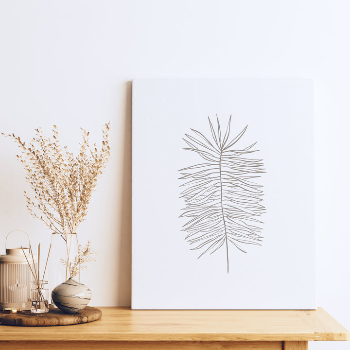 Palm Frond Line Drawing  - Art Print or Canvas - Jetty Home