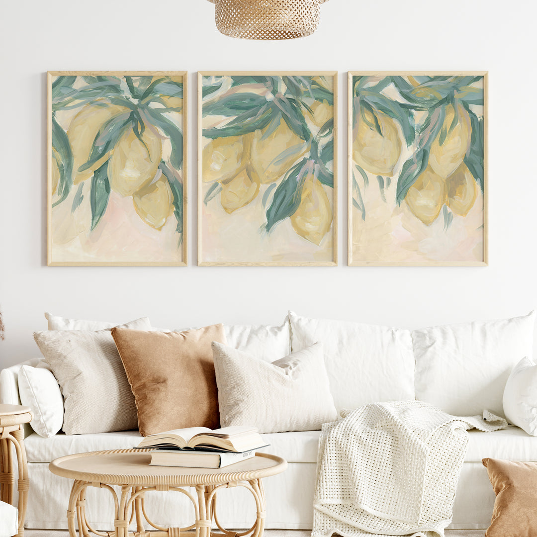 Lemon Grove Triptych - Set of 3 - Jetty Home