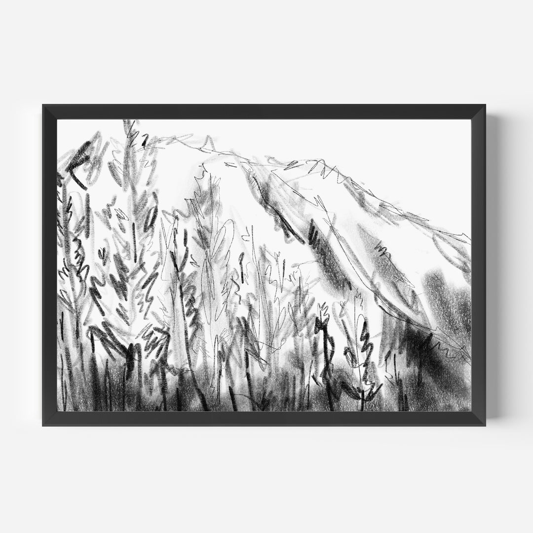 Black and White Mountain Landscape - Jetty Home