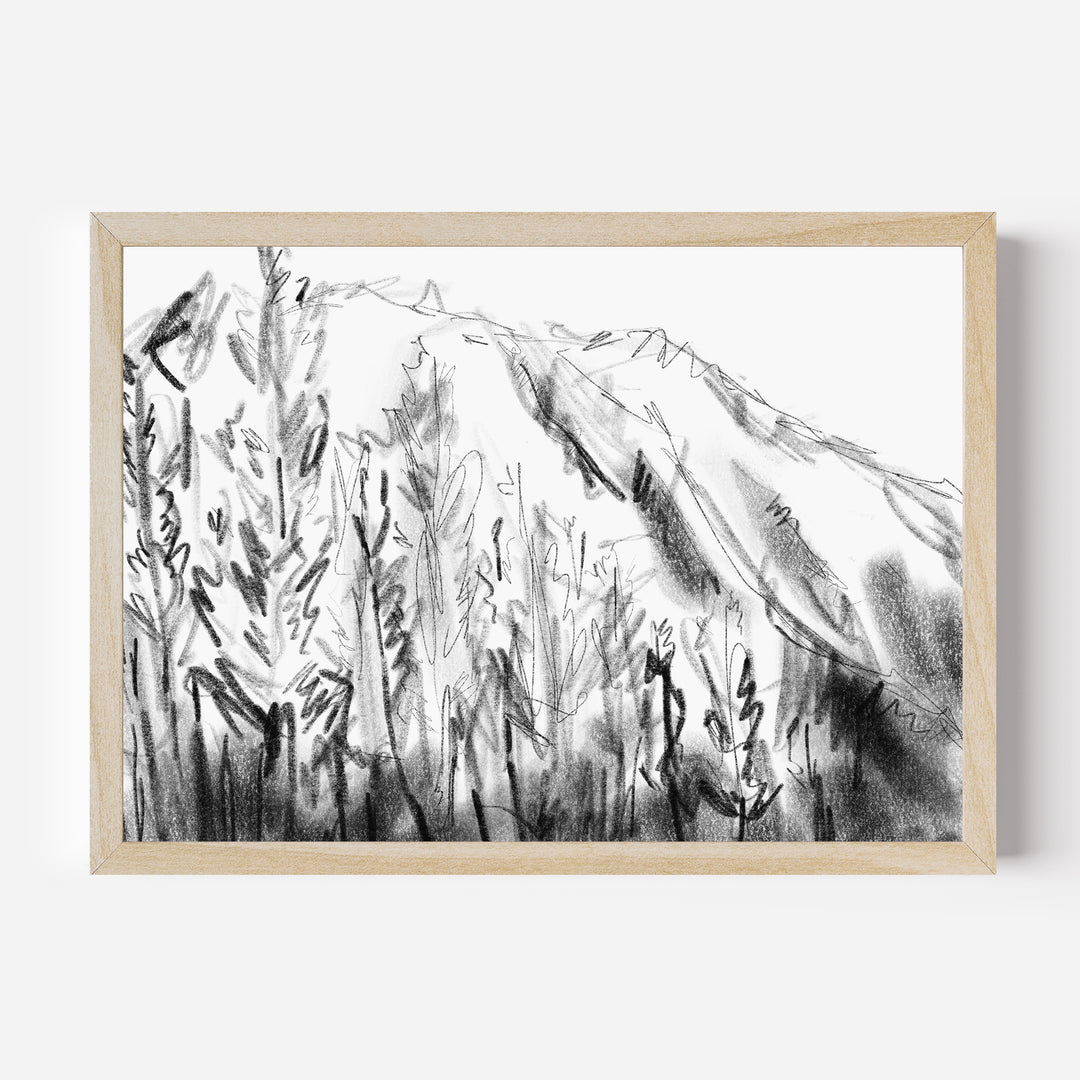 Black and White Mountain Landscape - Jetty Home