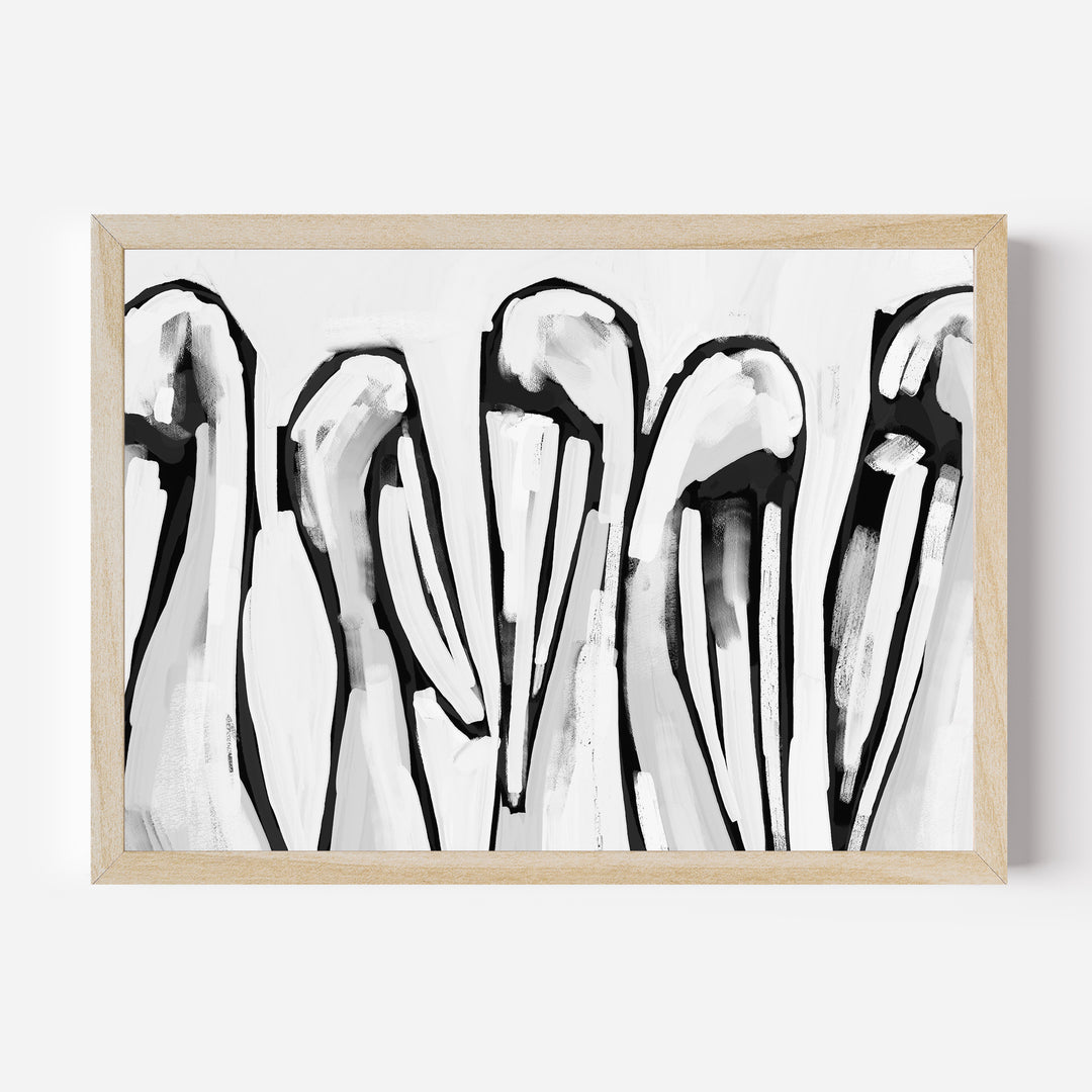 Black & White Pelican Gathering - Jetty Home