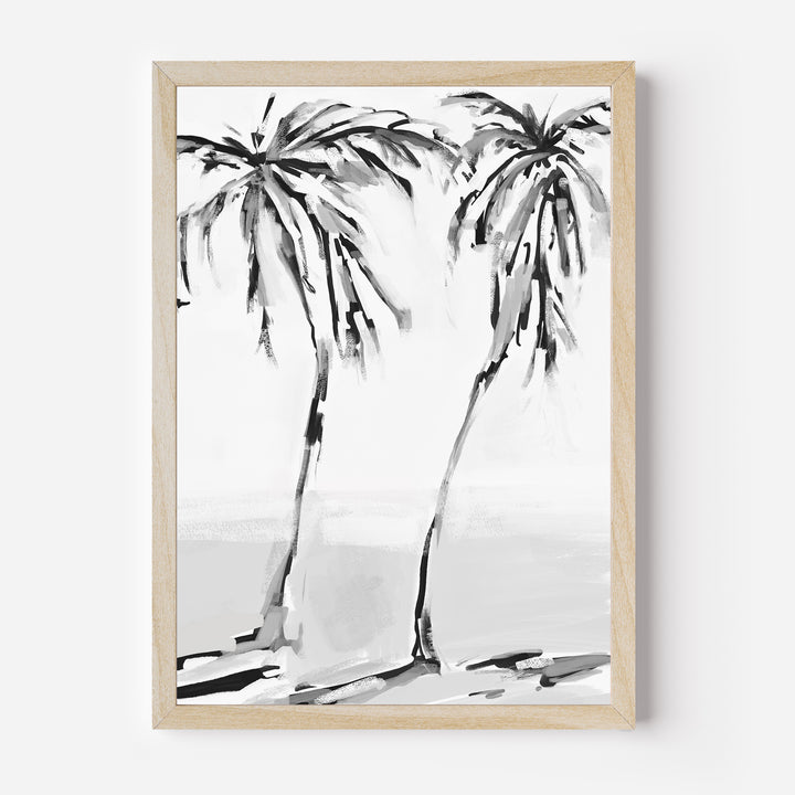 Black & White Leaning Palms - Jetty Home