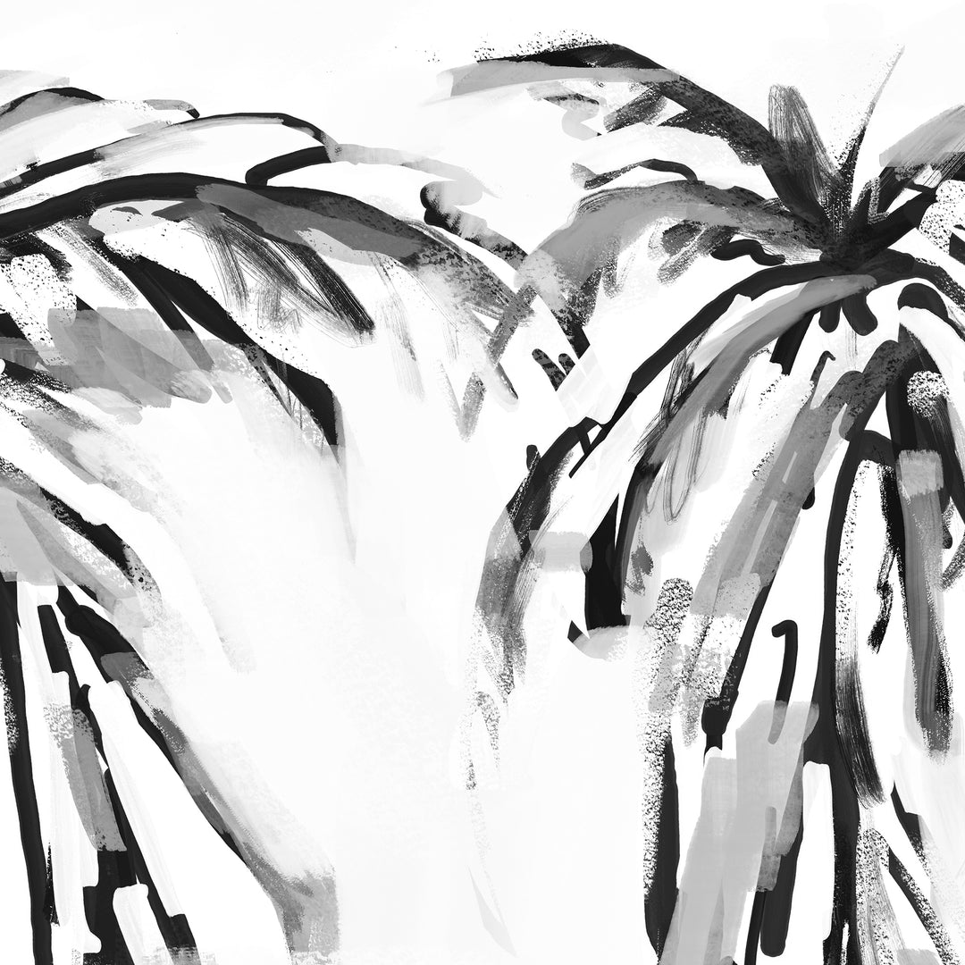 Black & White Leaning Palms - Art Print or Canvas - Jetty Home