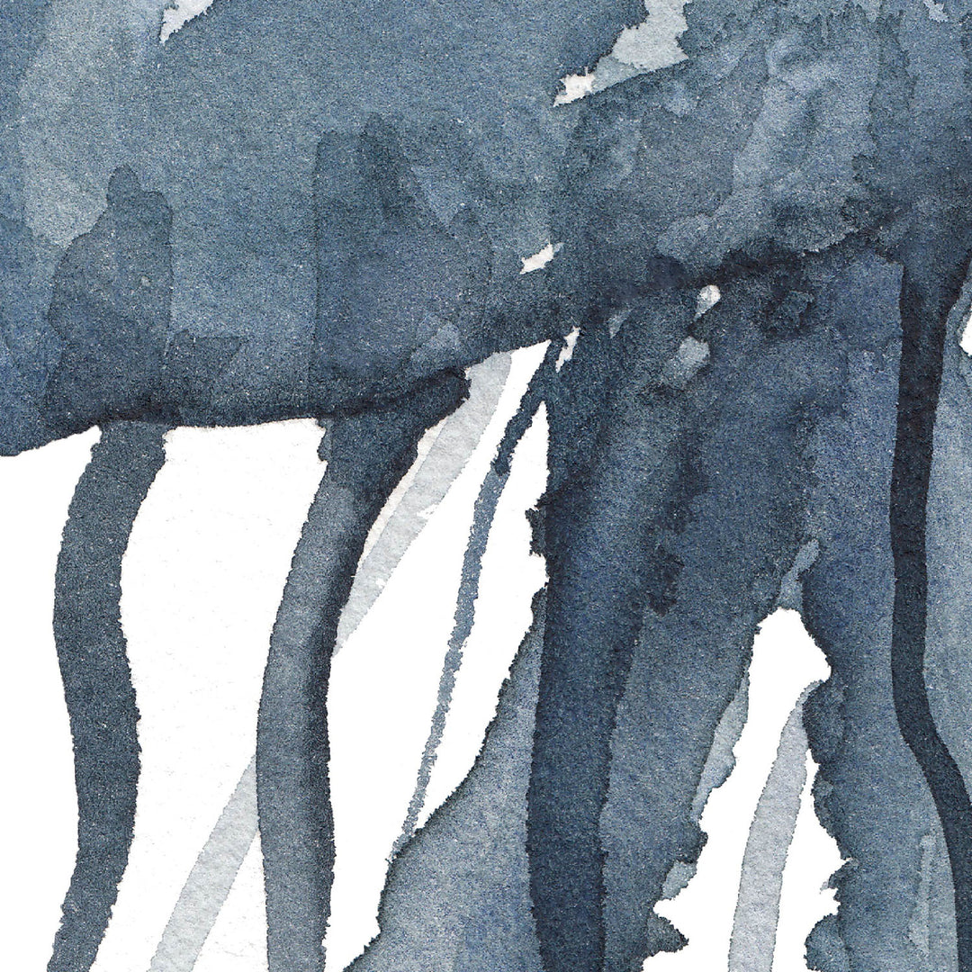 Blue Watercolor Jellyfish No. 2  - Art Print or Canvas - Jetty Home