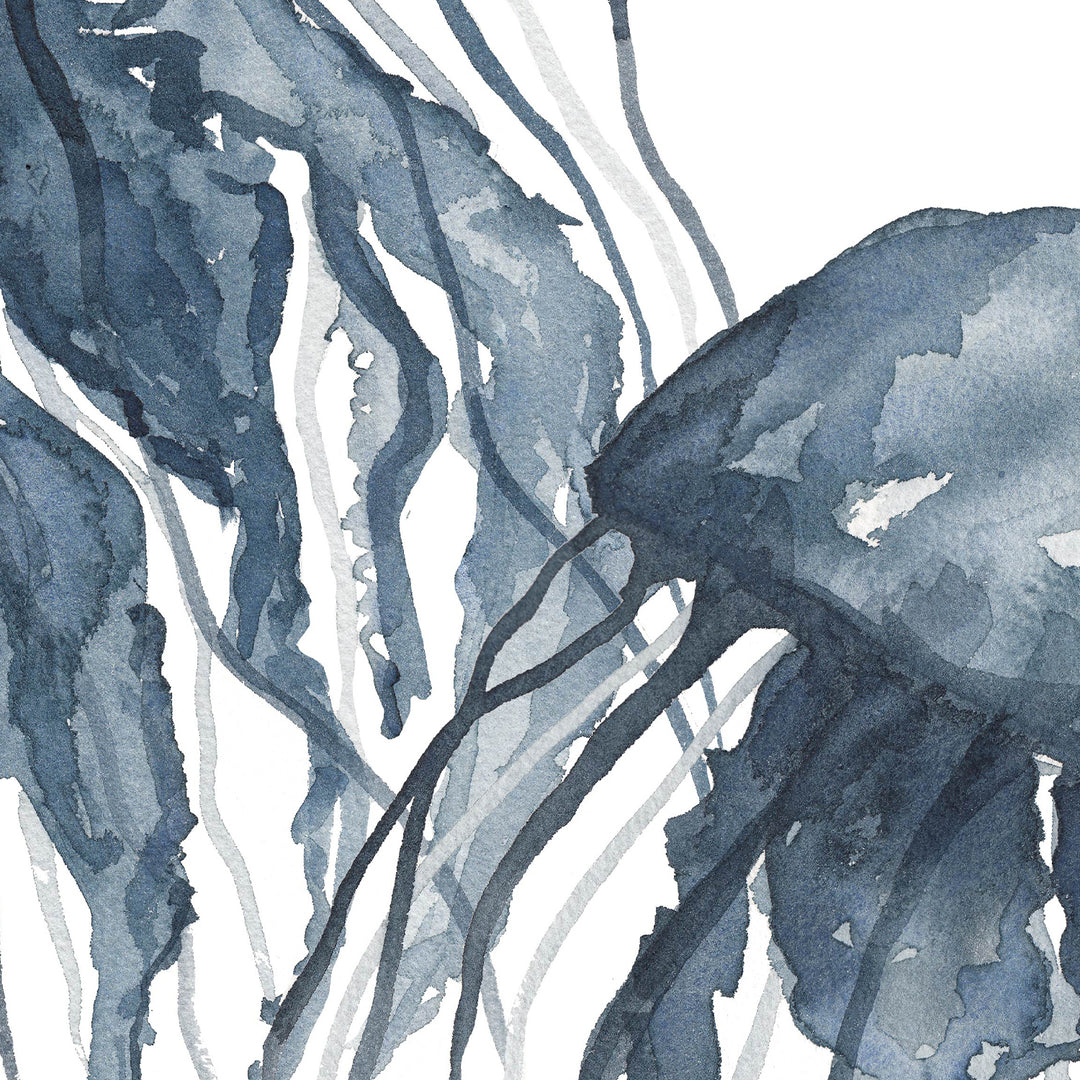Navy Blue Jellyfish Duo  - Art Print or Canvas - Jetty Home
