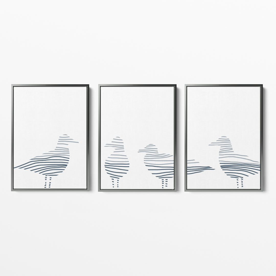 Sea Gull Gathering - Set of 3 - Jetty Home