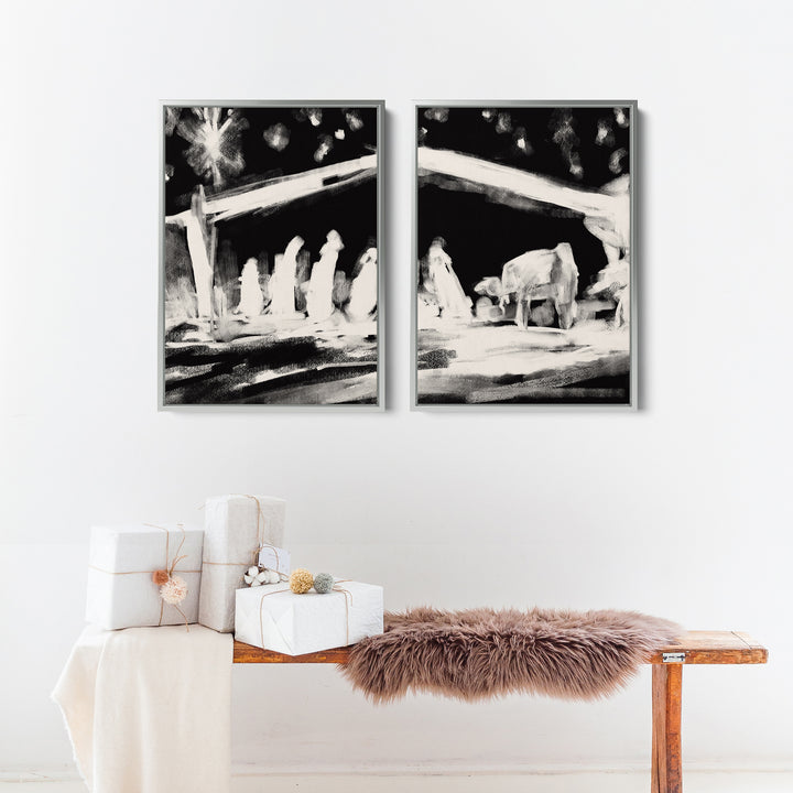 The Nativity - Set of 2  - Art Prints or Canvases - Jetty Home