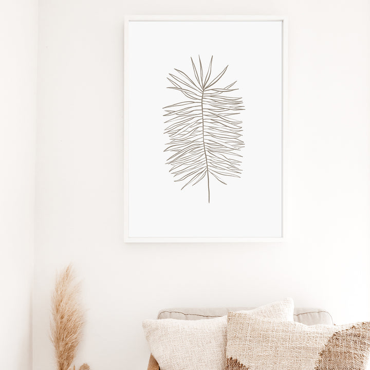 Palm Frond Line Drawing  - Art Print or Canvas - Jetty Home