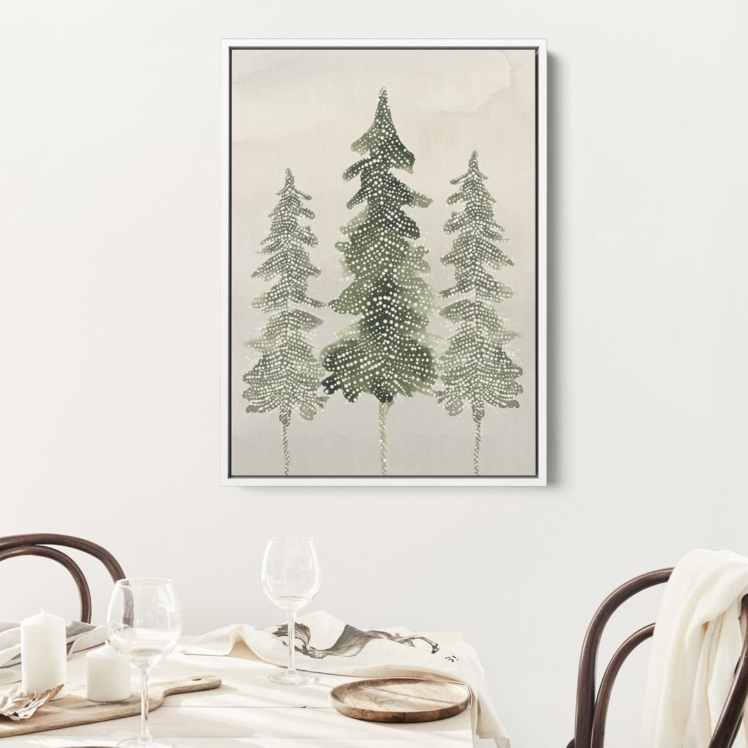 Evergreen Pine Tree Trio  - Art Print or Canvas - Jetty Home