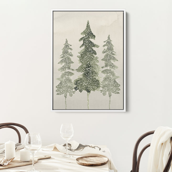 Evergreen Pine Tree Trio  - Art Print or Canvas - Jetty Home
