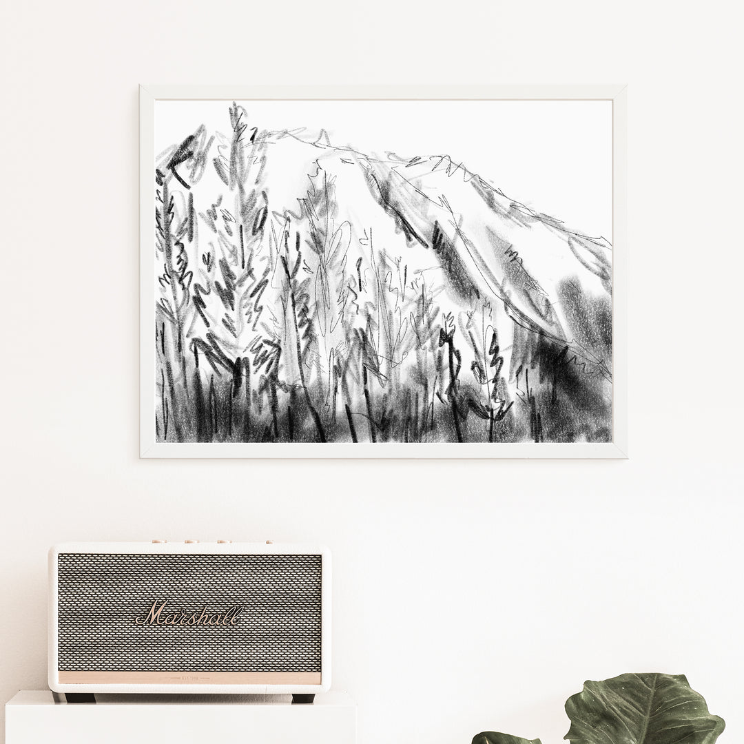 Black and White Mountain Landscape - Jetty Home