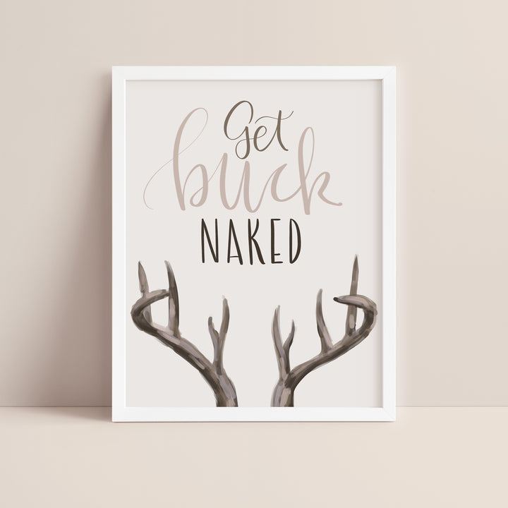 Get Buck Naked  - Art Print or Canvas - Jetty Home