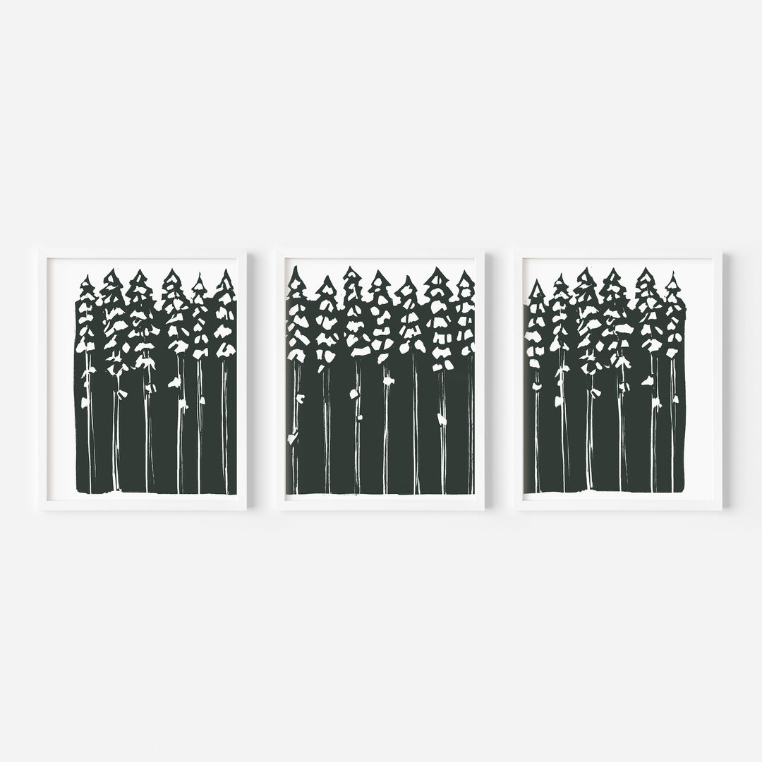 Beneath the Pines Triptych - Set of 3 - Jetty Home