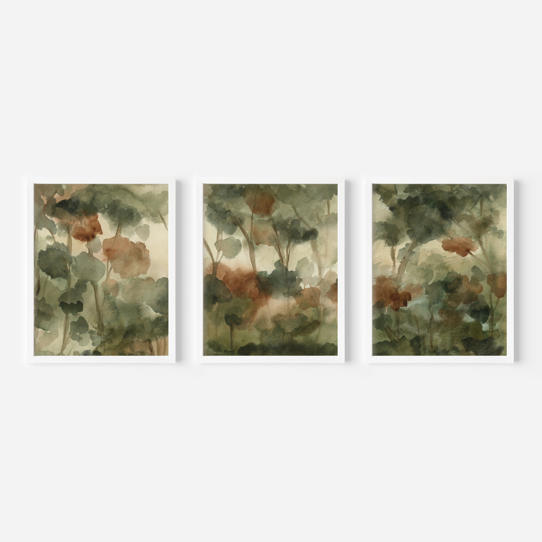 Forested Reverie Triptych - Set of 3 - Jetty Home