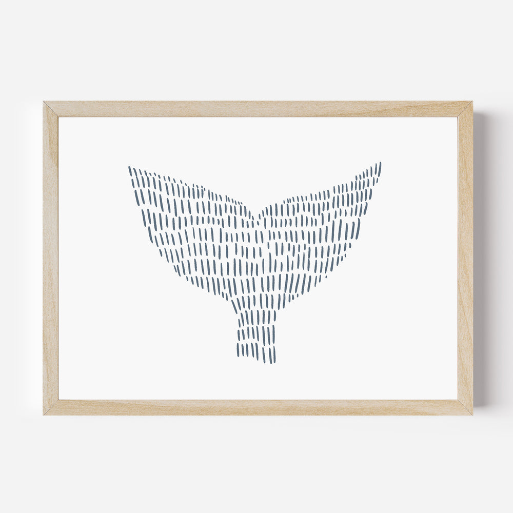 Whale Tail Illustration  - Art Print or Canvas - Jetty Home