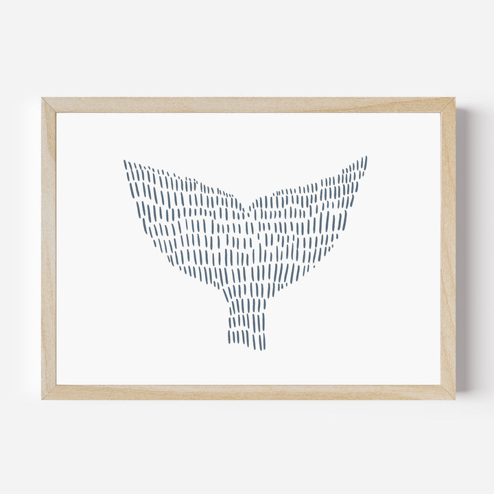 Whale Tail Illustration  - Art Print or Canvas - Jetty Home