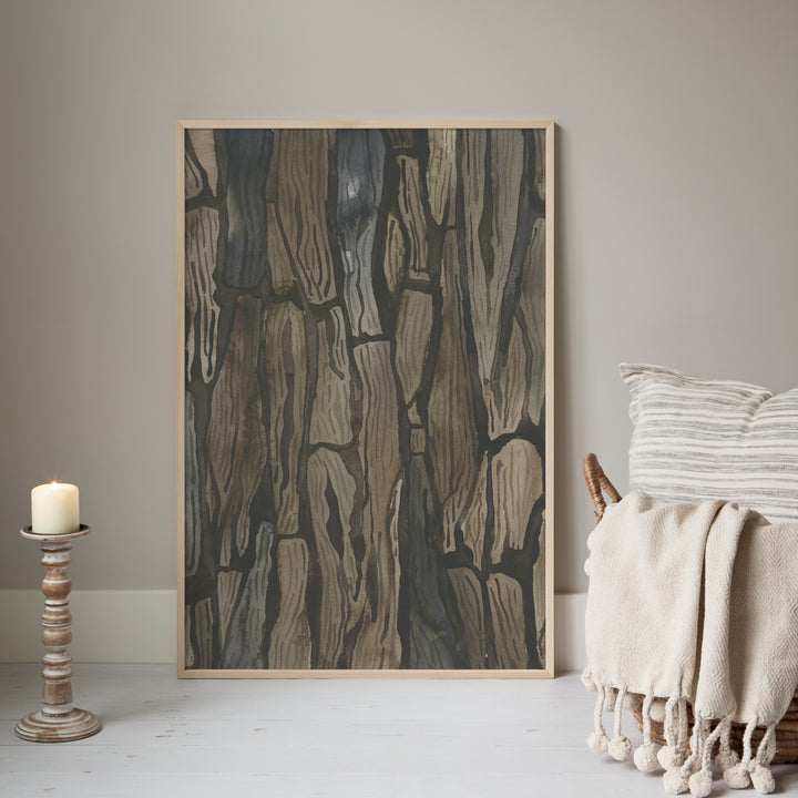 Watercolor Tree Bark  - Art Print or Canvas - Jetty Home