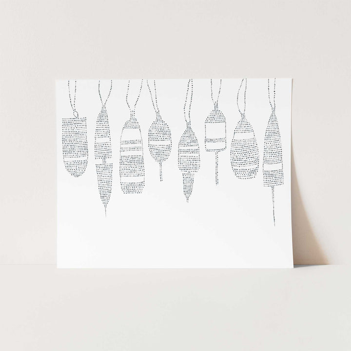 Minimalist Buoys Illustration Wall Art Print or Canvas - Jetty Home