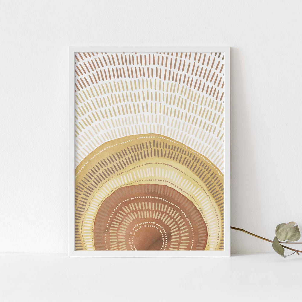 Modern Mid Century Sunrise Wall Art Print or Canvas - Jetty Home