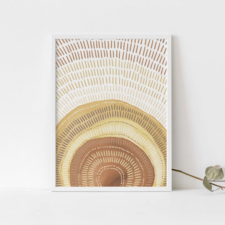 Modern Mid Century Sunrise Wall Art Print or Canvas - Jetty Home