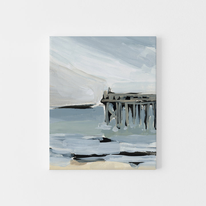 "Edge of the World" Beach Pier Painting - Art Print or Canvas - Jetty Home