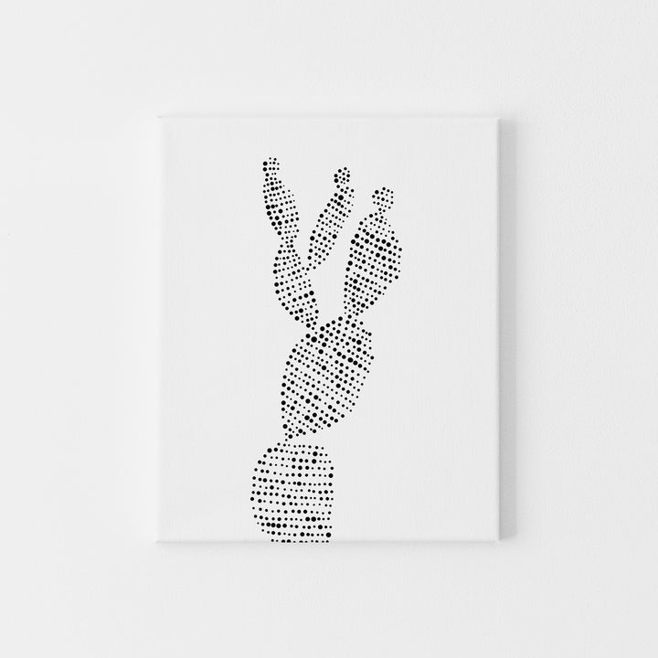 Modern Minimalist Prickly Pear Cactus Illustration Wall Art Print or Canvas - Jetty Home