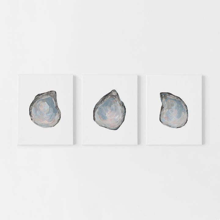 Drifted Oysters Triptych - Set of 3  - Art Prints or Canvases - Jetty Home