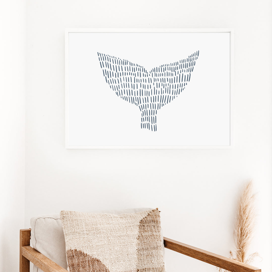 Whale Tail Illustration  - Art Print or Canvas - Jetty Home