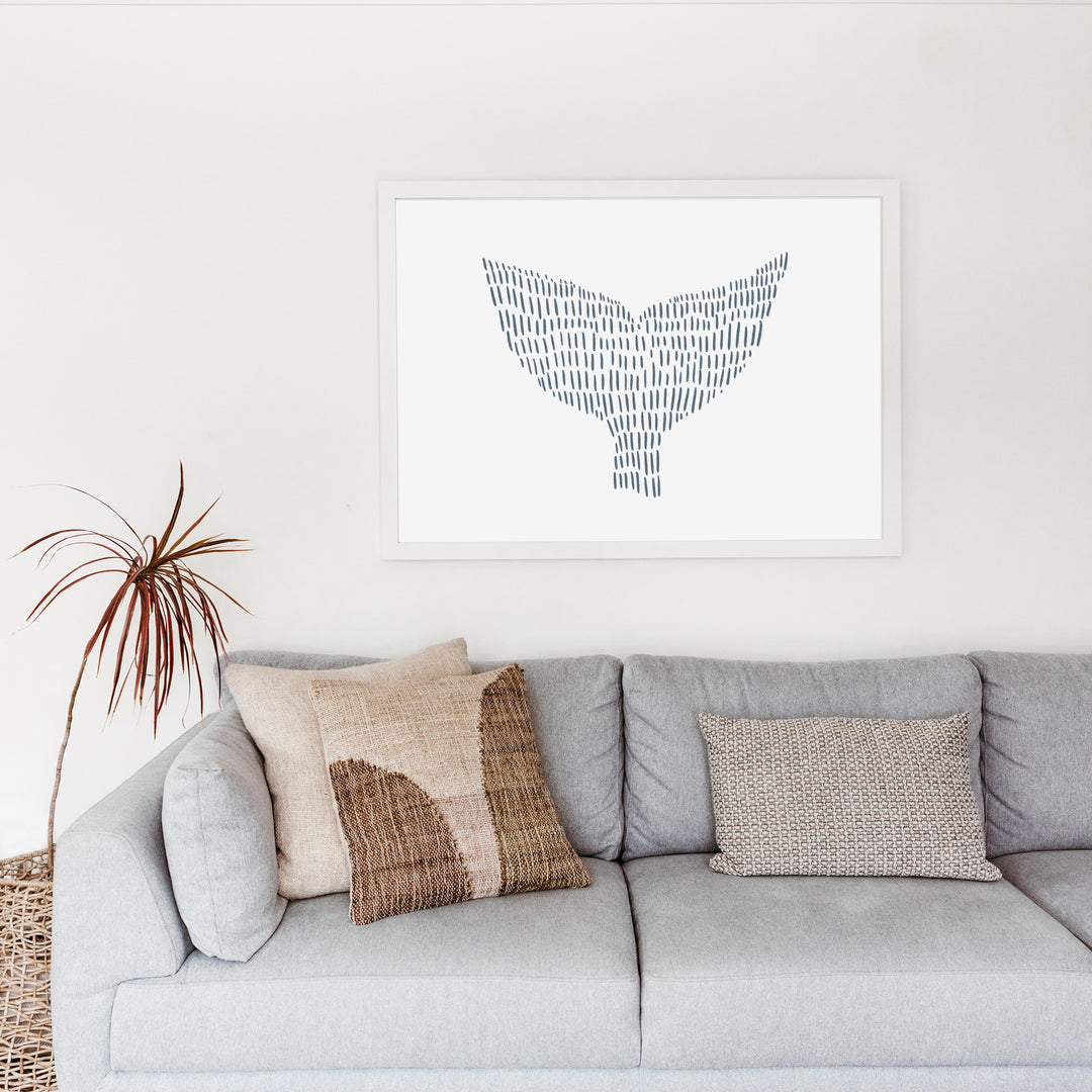 Whale Tail Illustration  - Art Print or Canvas - Jetty Home