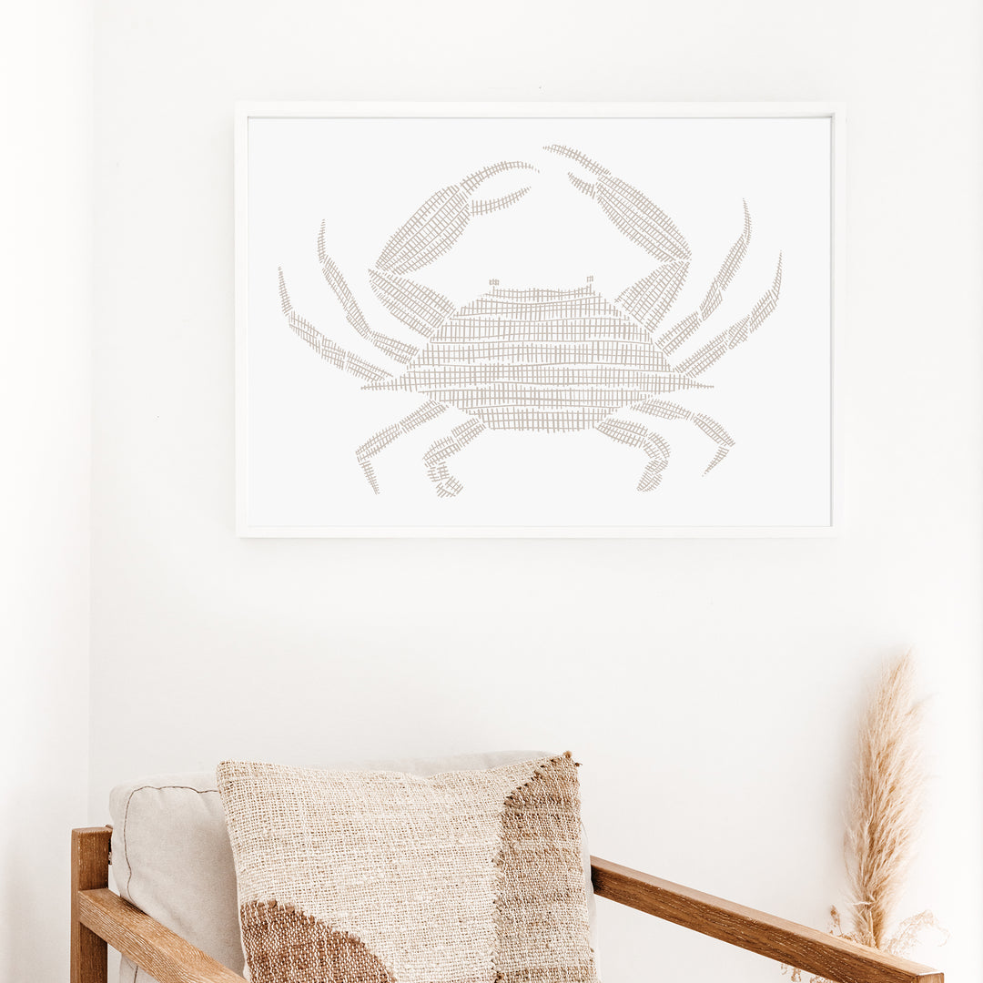 Woven Crab Illustration - Art Print or Canvas - Jetty Home