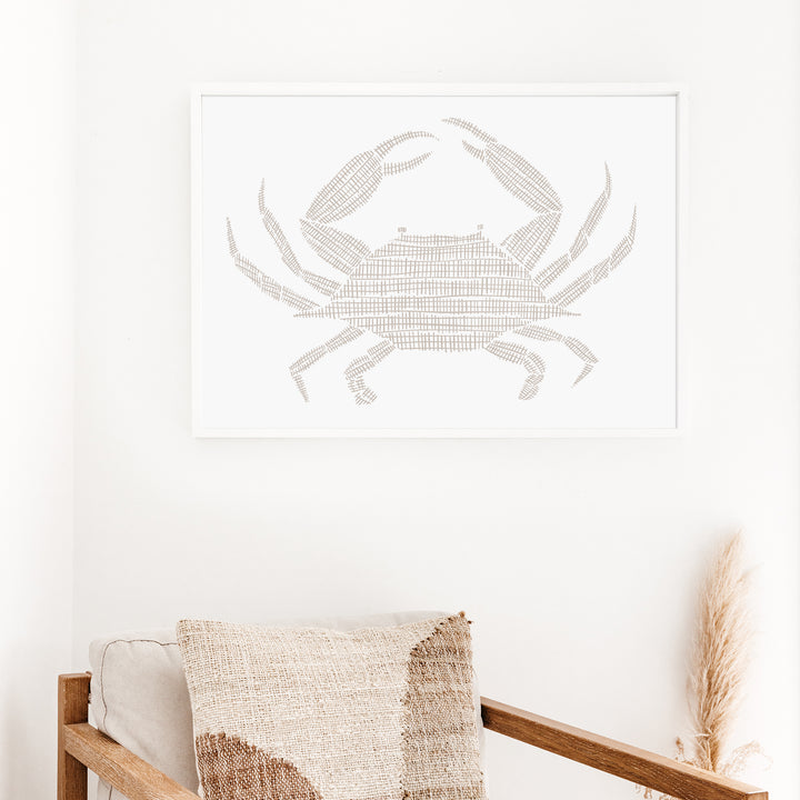 Woven Crab Illustration - Art Print or Canvas - Jetty Home