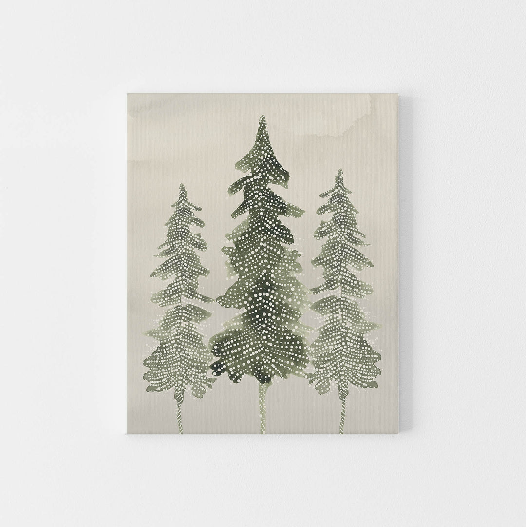 Evergreen Pine Tree Modern Minimalist Forest Wall Art Print or Canvas - Jetty Home