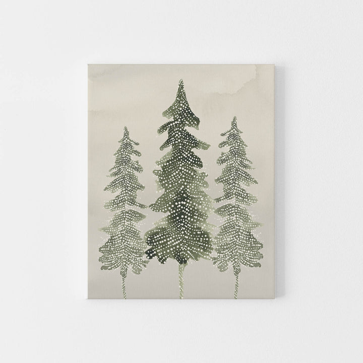 Evergreen Pine Tree Modern Minimalist Forest Wall Art Print or Canvas - Jetty Home