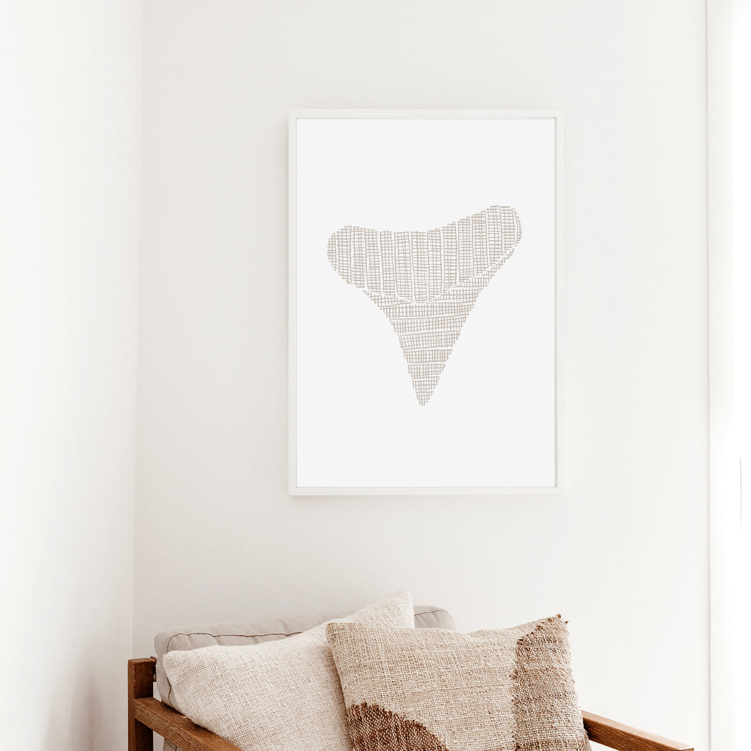 Woven Shark Tooth Illustration, No. 2 - Art Print or Canvas - Jetty Home