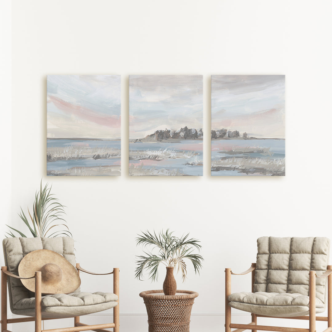 Marsh Sunrise - Set of 3  - Art Prints or Canvases - Jetty Home