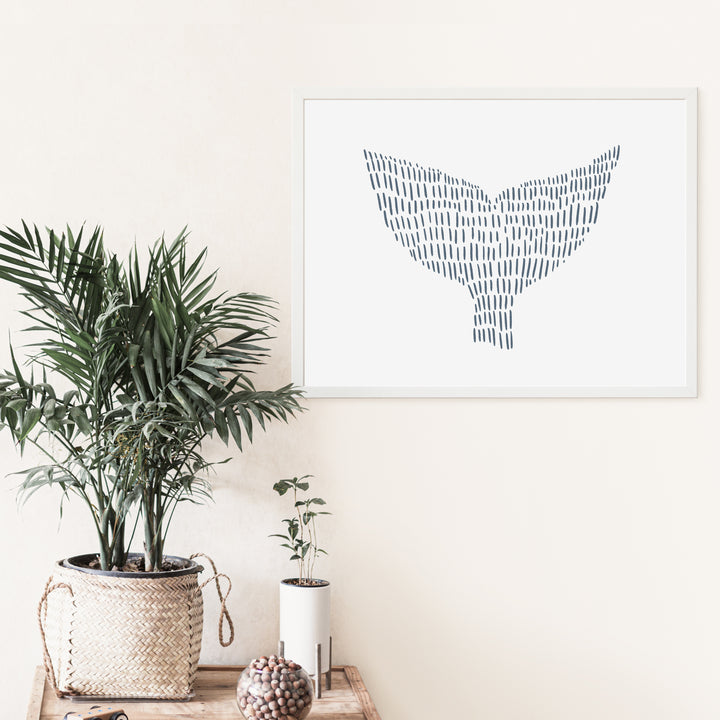 Whale Tail Illustration  - Art Print or Canvas - Jetty Home