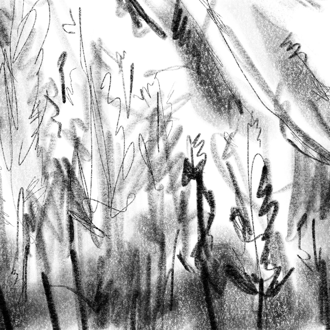 Black and White Mountain Landscape Illustration Wall Art Print or Canvas - Jetty Home