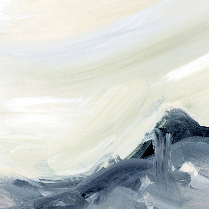 Mountain Range Minimalist Winter Painting Wall Art Print or Canvas - Jetty Home