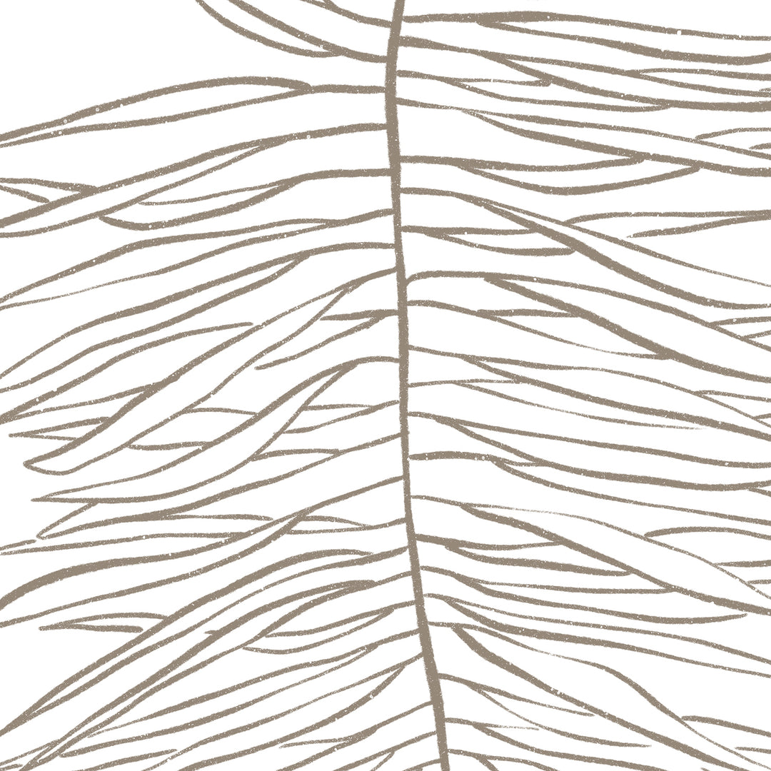 Palm Frond Modern Plant Line Illustration Wall Art Print or Canvas - Jetty Home